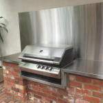 Stainless Steel BBQ bench & splashback Kensington