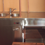 Stainless Steel Integrated Sink & Fridge