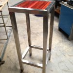 Stainless Steel & Wood Bar Stool
