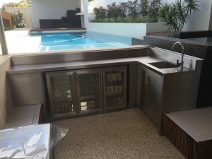 stainless steel outdoor bar